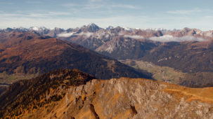 Ridge with alpine panorama